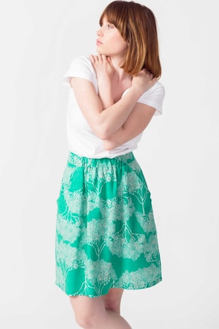 Saia direita cintura alta Zaide - Verde