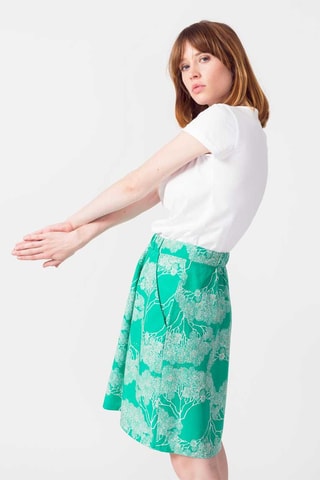 Saia direita cintura alta Zaide - Verde