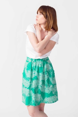Saia direita cintura alta Zaide - Verde