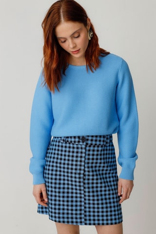 Camisola em algodão biológico Iradi - Azul