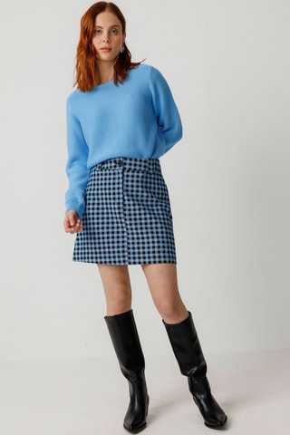 Camisola em algodão biológico Iradi - Azul