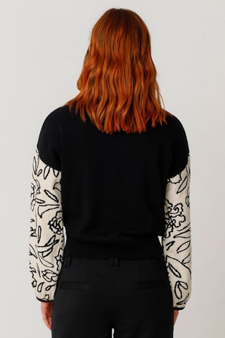 Camisola em algodão biológico Aitza - Preto