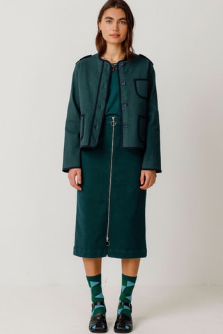 Saia direita em algodão biológico Dota - Verde