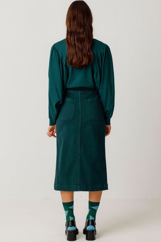 Saia direita em algodão biológico Dota - Verde