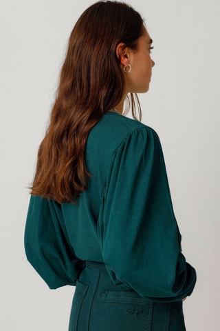 Saia direita em algodão biológico Dota - Verde