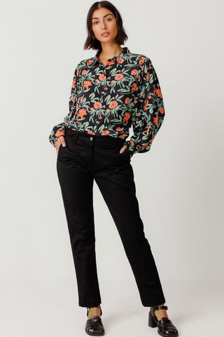 Calças direitas Ekora - Preto