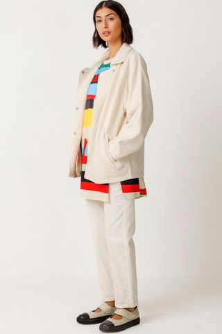 T-shirt larga em algodão biológico Emille - Multicor