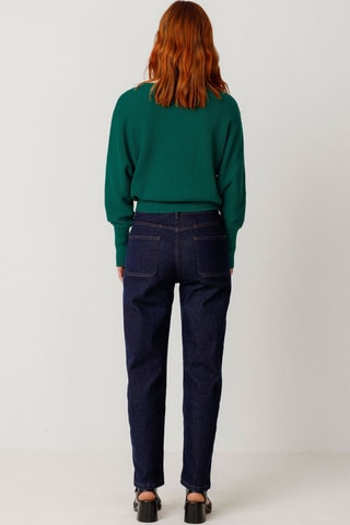 Calças de ganga largas em algodão biológico Atela - Azul