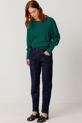 Calças de ganga largas em algodão biológico Atela - Azul