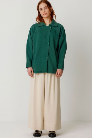 Casaco em algodão biológico Madalen - Verde