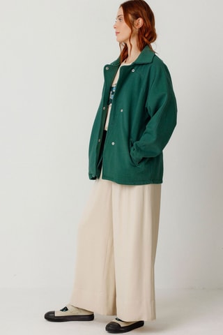 Casaco em algodão biológico Madalen - Verde