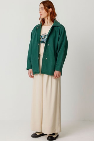 Casaco em algodão biológico Madalen - Verde