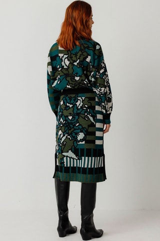 Saia direita em algodão biológico cintura alta Alda - Multicor