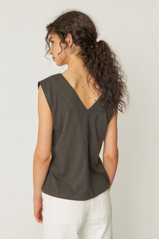 Top em algodão biológico Zuntz - Cinzento
