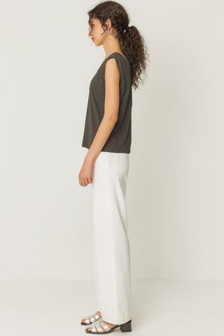 Top em algodão biológico Zuntz - Cinzento