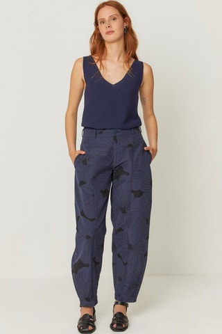 T-shirt em algodão biológico Maixa - Azul-marinho