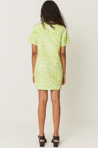 Vestido direito em algodão biológico Ela - Verde