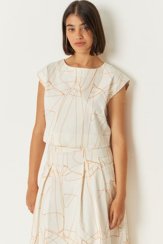 Blusa em algodão biológico Jana - Branco