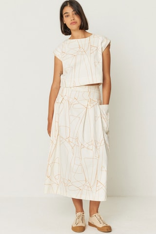 Blusa em algodão biológico Jana - Branco