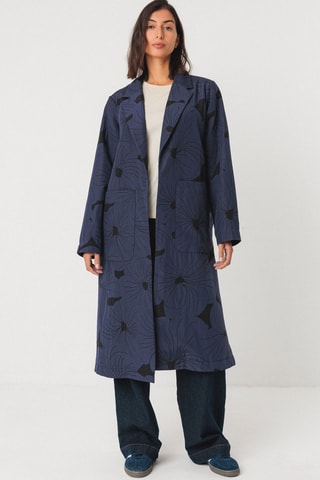 Casaco em algodão biológico Aia - Azul