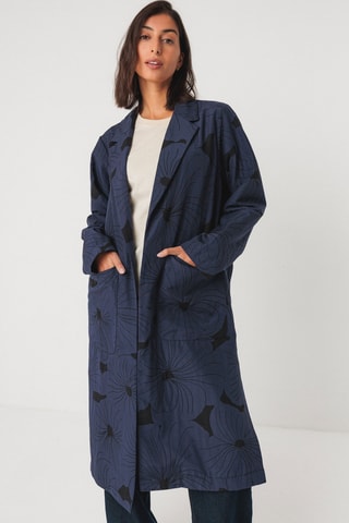 Casaco em algodão biológico Aia - Azul