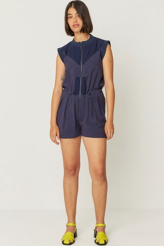 Macacão curto Irati - Azul-marinho