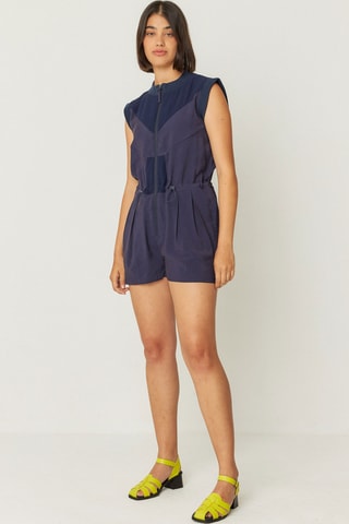 Macacão curto Irati - Azul-marinho