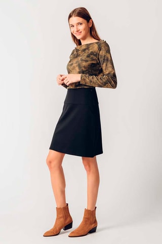 Saia direita Belky - Preto - Preto