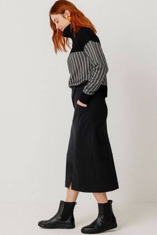 Camisola em algodão biológico Rebeka - Preto