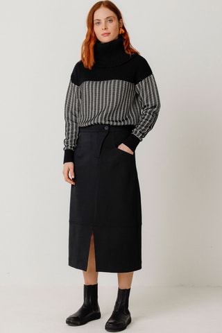 Camisola em algodão biológico Rebeka - Preto