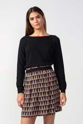 Minissaia cintura alta Libby - Preto