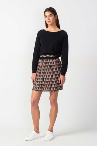 Minissaia cintura alta Libby - Preto