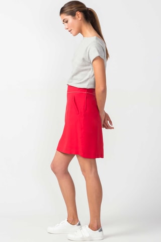 Saia direita cintura alta Redene - Vermelho