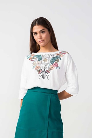 Saia direita cintura alta Gaintza - Verde-escuro