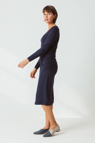 Vestido direito - Azul-marinho - Azul