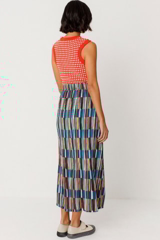 Saia direita cintura alta Sira - Multicor