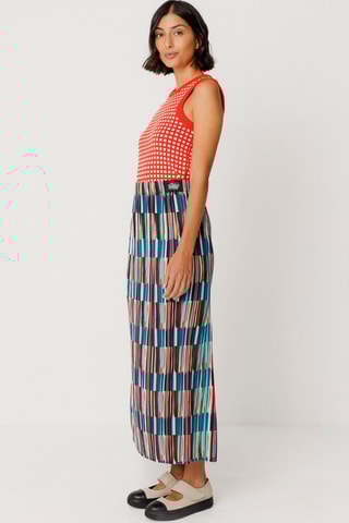 Saia direita cintura alta Sira - Multicor