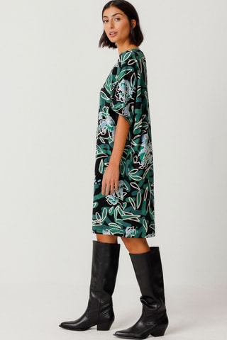 Vestido direito em algodão biológico Geaxi - Multicor