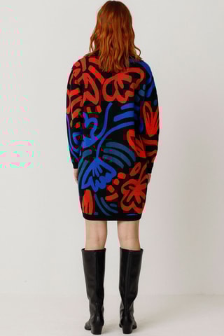 Vestido-camisola em algodão biológico Aiza - Multicor