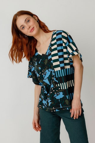 T-shirt em algodão biológico Iratxe - Multicor