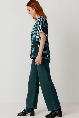 T-shirt em algodão biológico Iratxe - Multicor