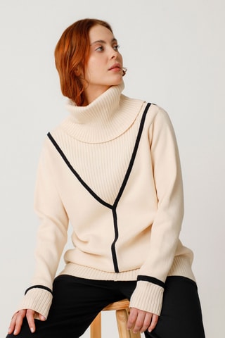 Camisola em algodão biológico Onintze - Bege