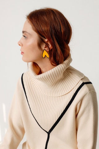 Camisola em algodão biológico Onintze - Bege