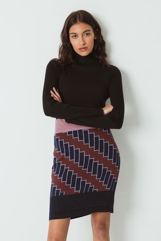 Saia justa em algodão biológico cintura alta Maren - Multicor