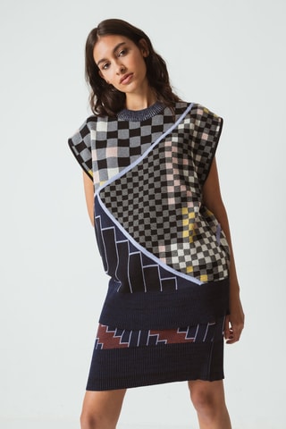 Saia justa em algodão biológico cintura alta Maren - Multicor