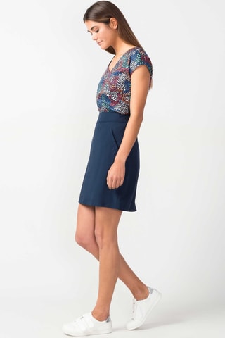 Saia direita cintura alta Redene - Azul-marinho