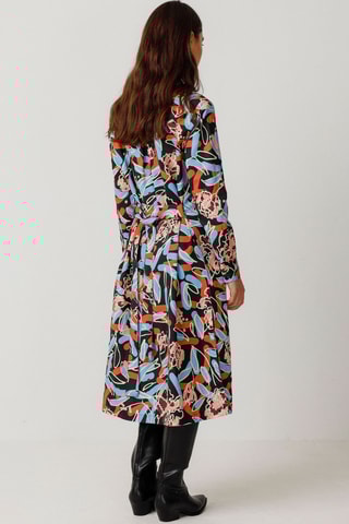 Vestido-camisa em algodão biológico Ibane - Multicor