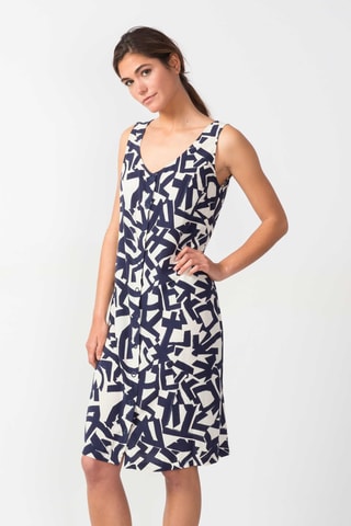 Vestido direito Eusa - Azul-marinho