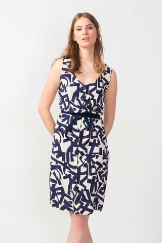 Vestido direito Eusa - Azul-marinho