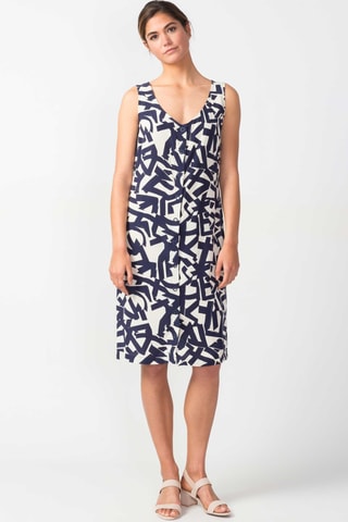 Vestido direito Eusa - Azul-marinho